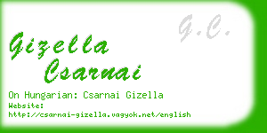 gizella csarnai business card